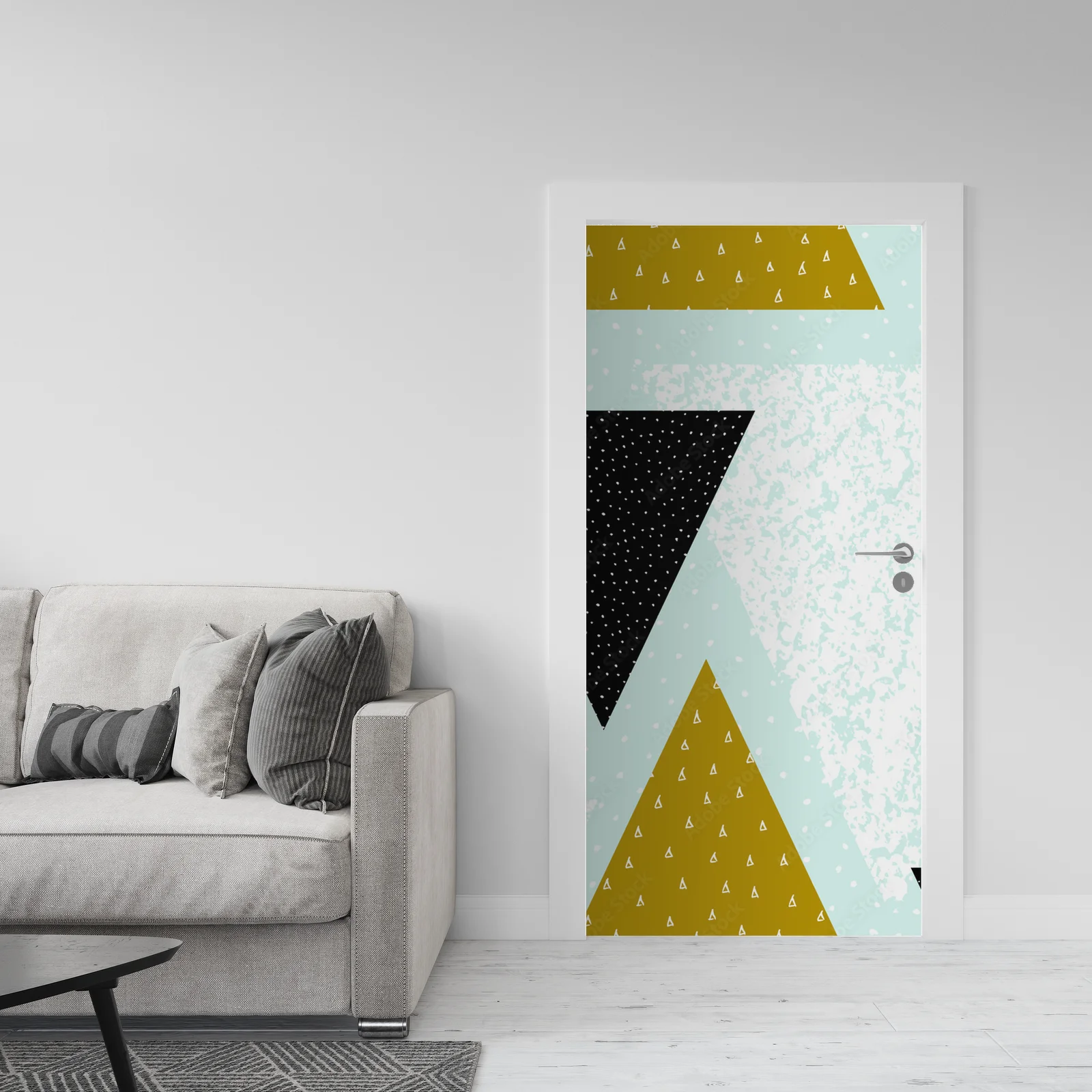 Eleganckie geometryczne motywy w pastelowych odcieniach