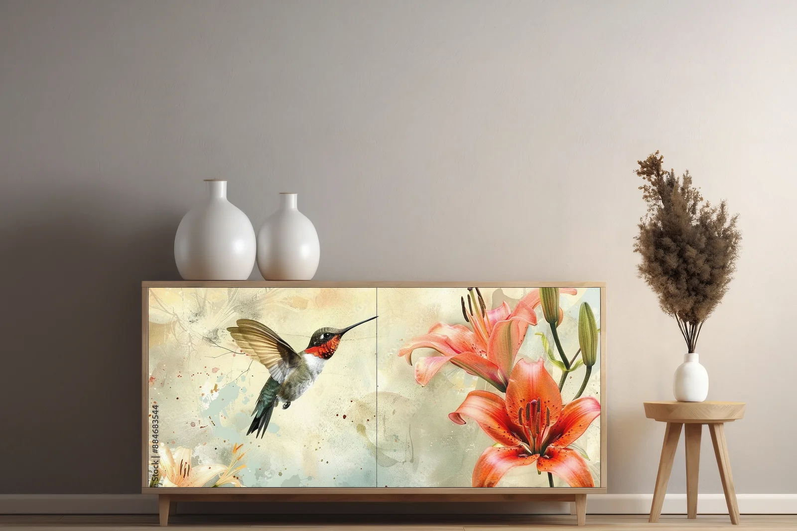 Majestatyczne kolibry w pastelowych odcieniach