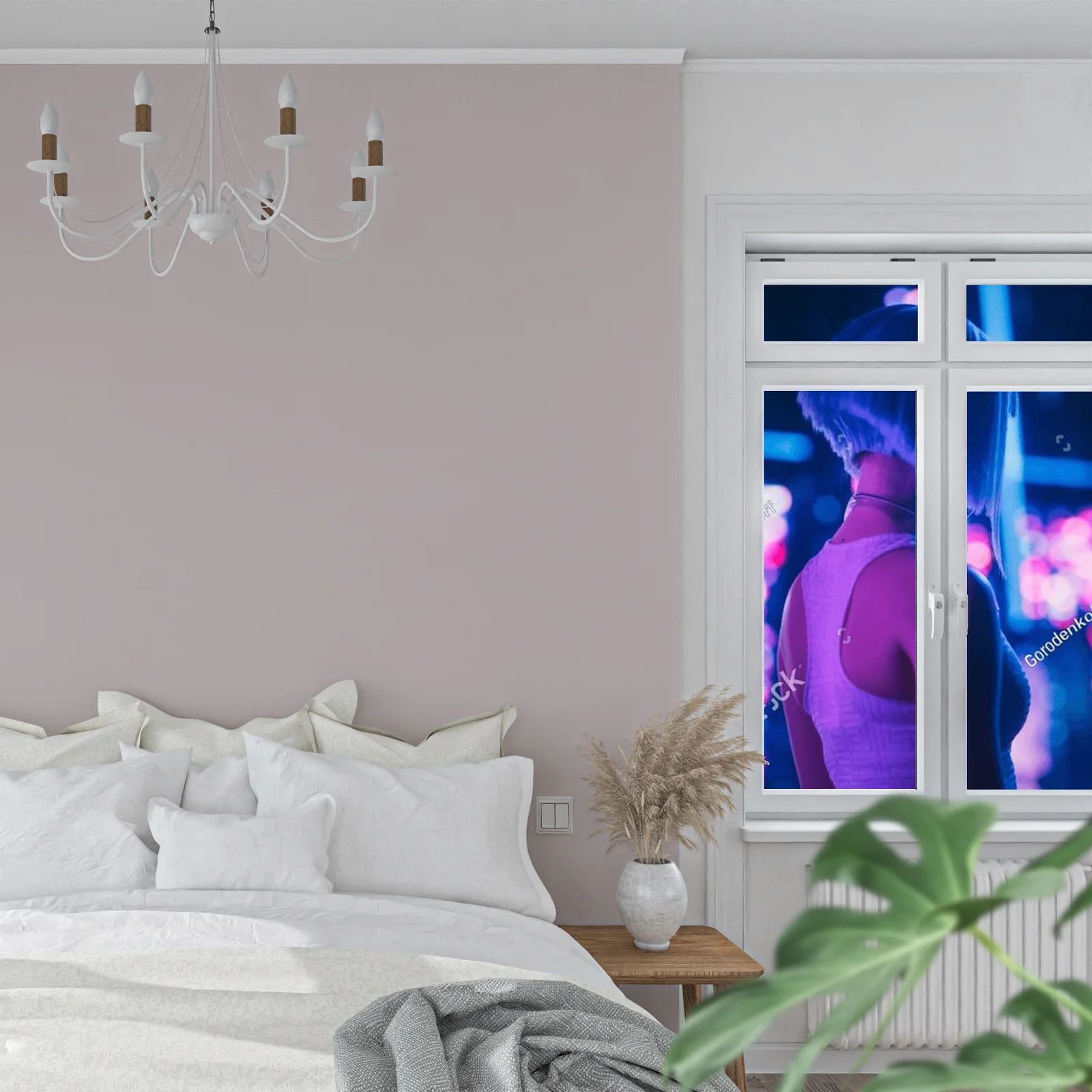 Futurystyczny portret gamerki w neonowej scenerii
