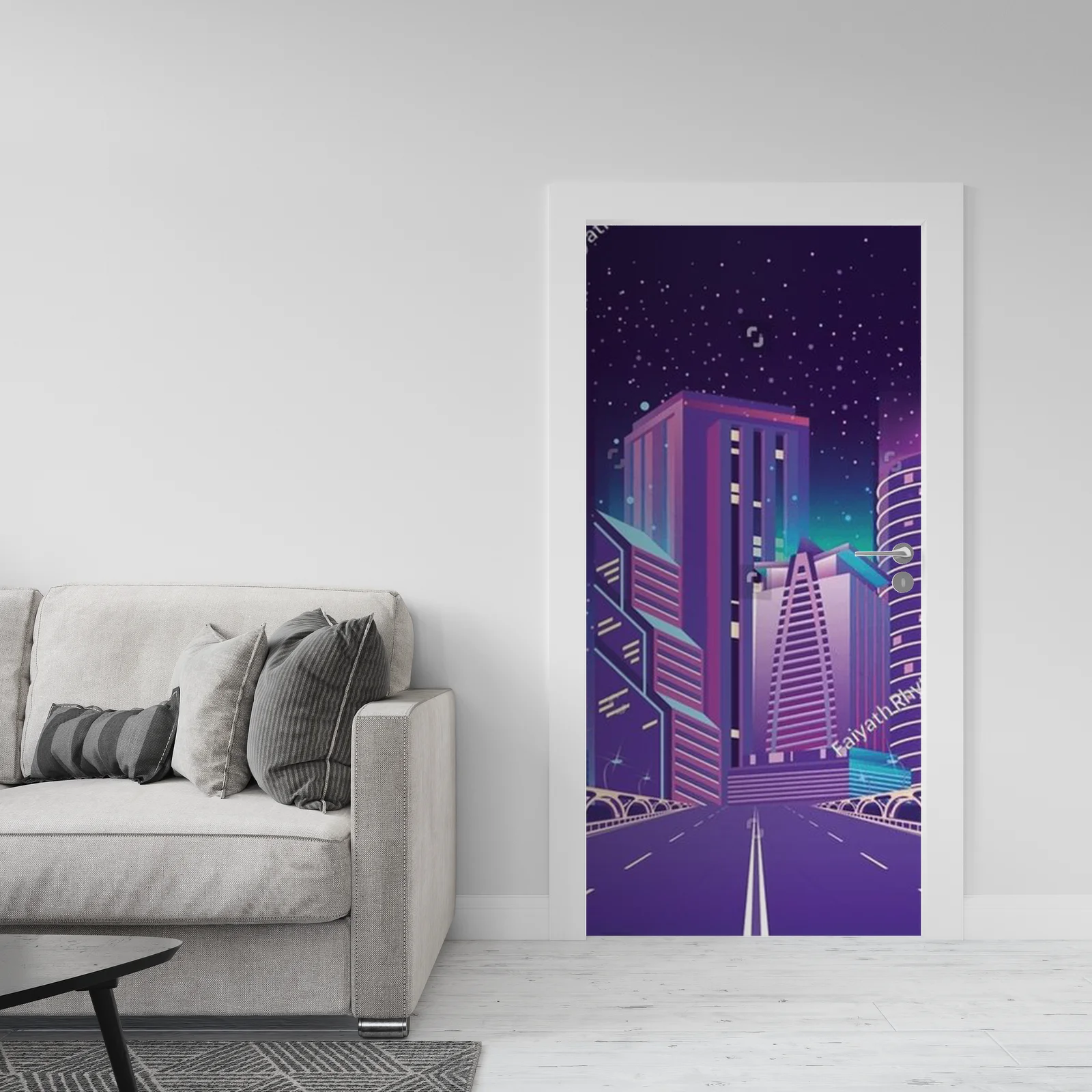 Futurystyczne miasto w neonowych barwach