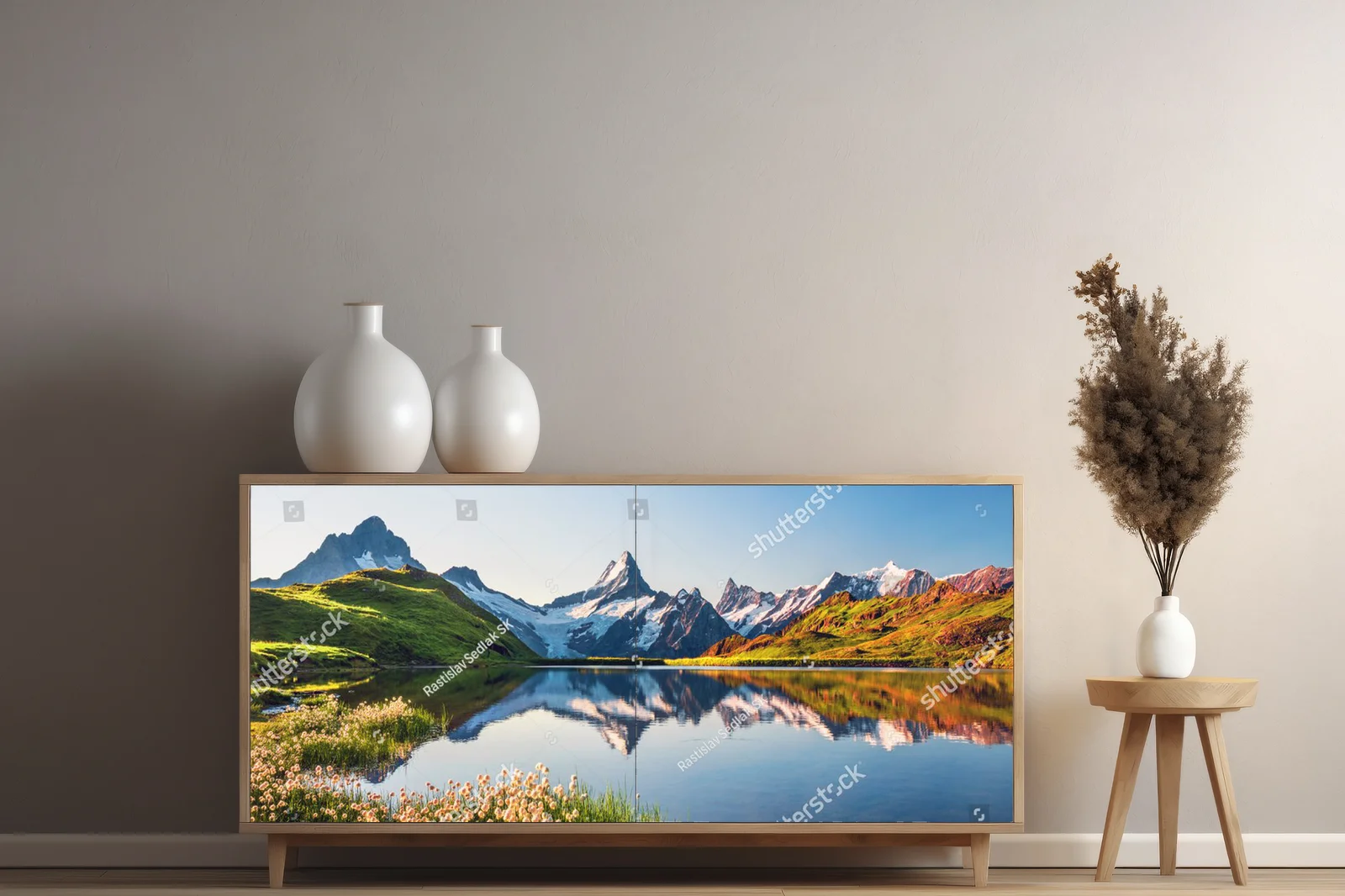 Malownicze alpejskie widoki nad jeziorem Bachalpsee