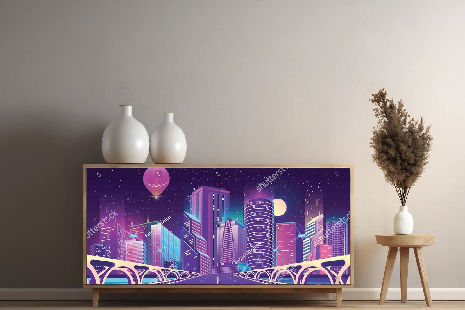 Futurystyczne miasto w neonowych barwach