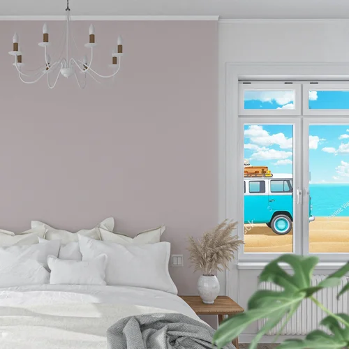 Retro van na plaży – wspomnienia lata