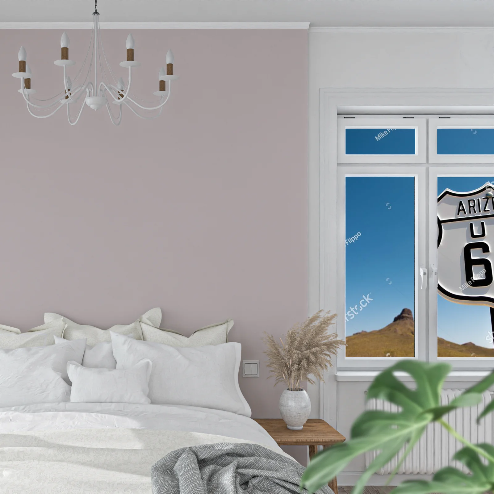 Znak historii: Route 66 w niebieskiej aurze