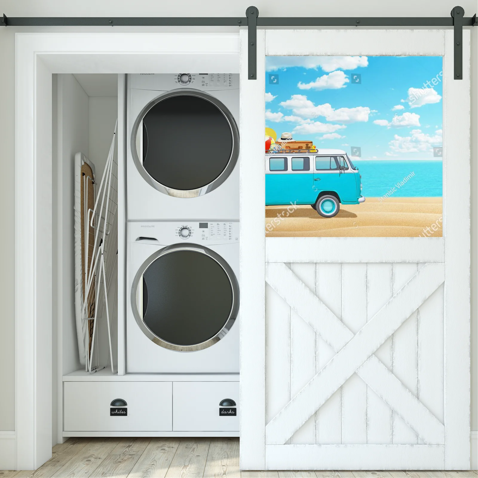 Retro van na plaży – wspomnienia lata