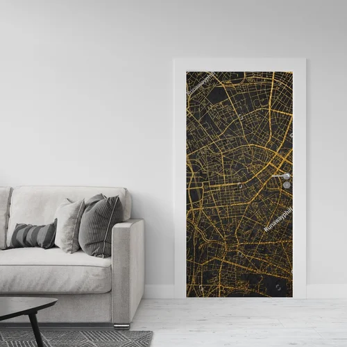 Złota mapa Hamburg w eleganckim stylu