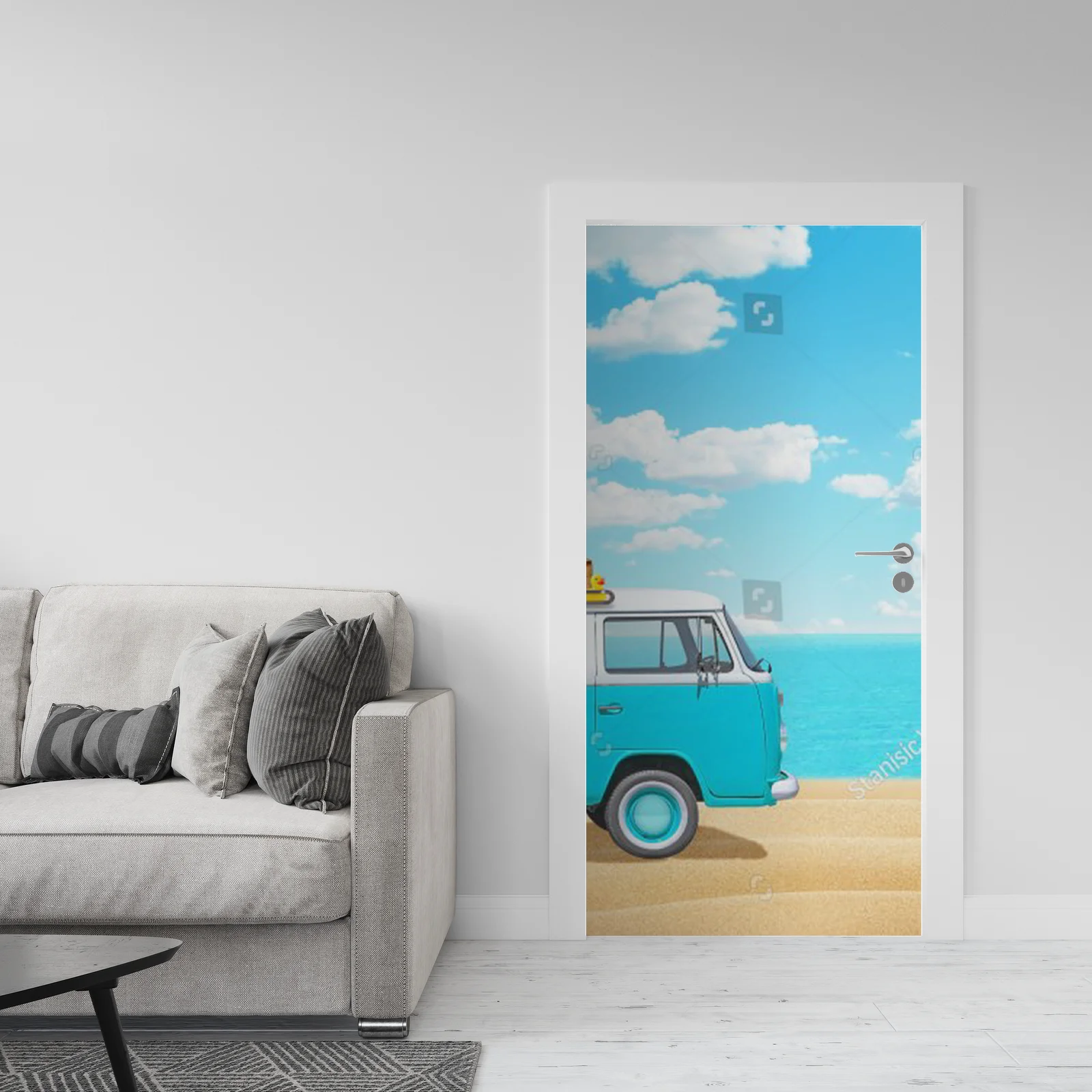 Retro van na plaży – wspomnienia lata