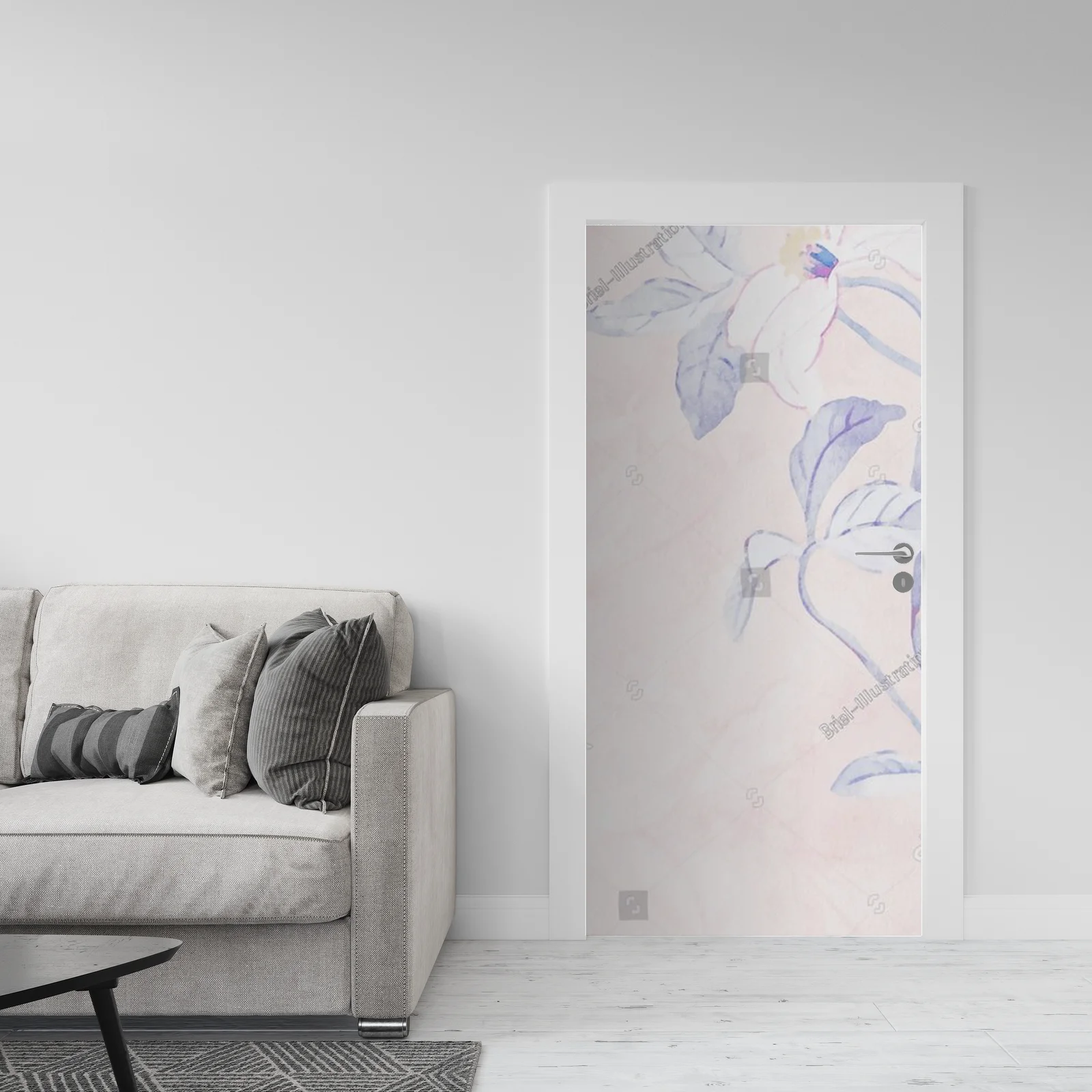 Romantyczna ilustracja kwiatów w pastelowych barwach