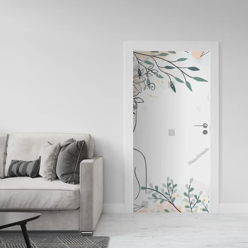 Elegancka sylwetka kobiety w kwiatowej kompozycji