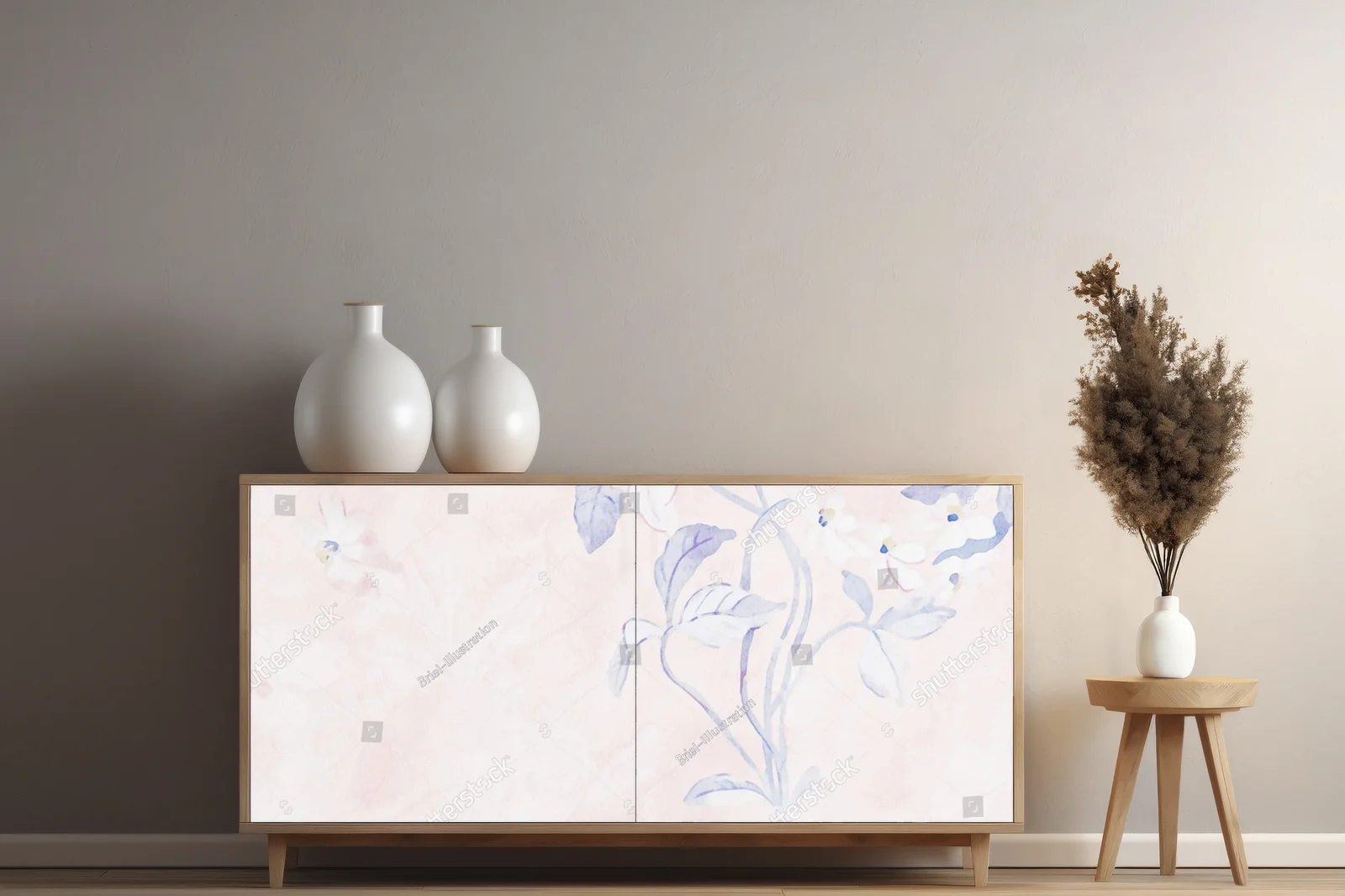 Romantyczna ilustracja kwiatów w pastelowych barwach