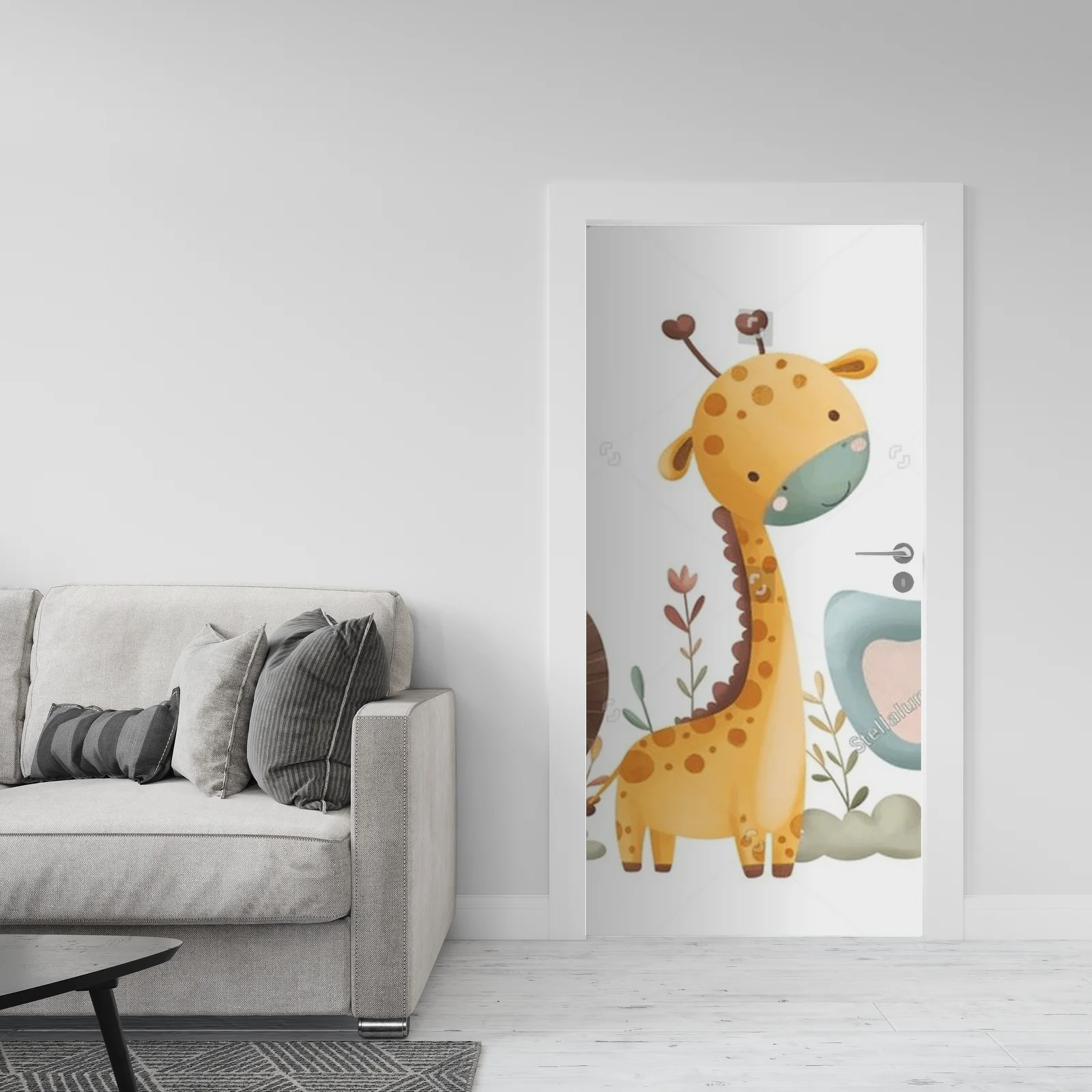 Urocze zwierzęta safari w pastelowych odcieniach
