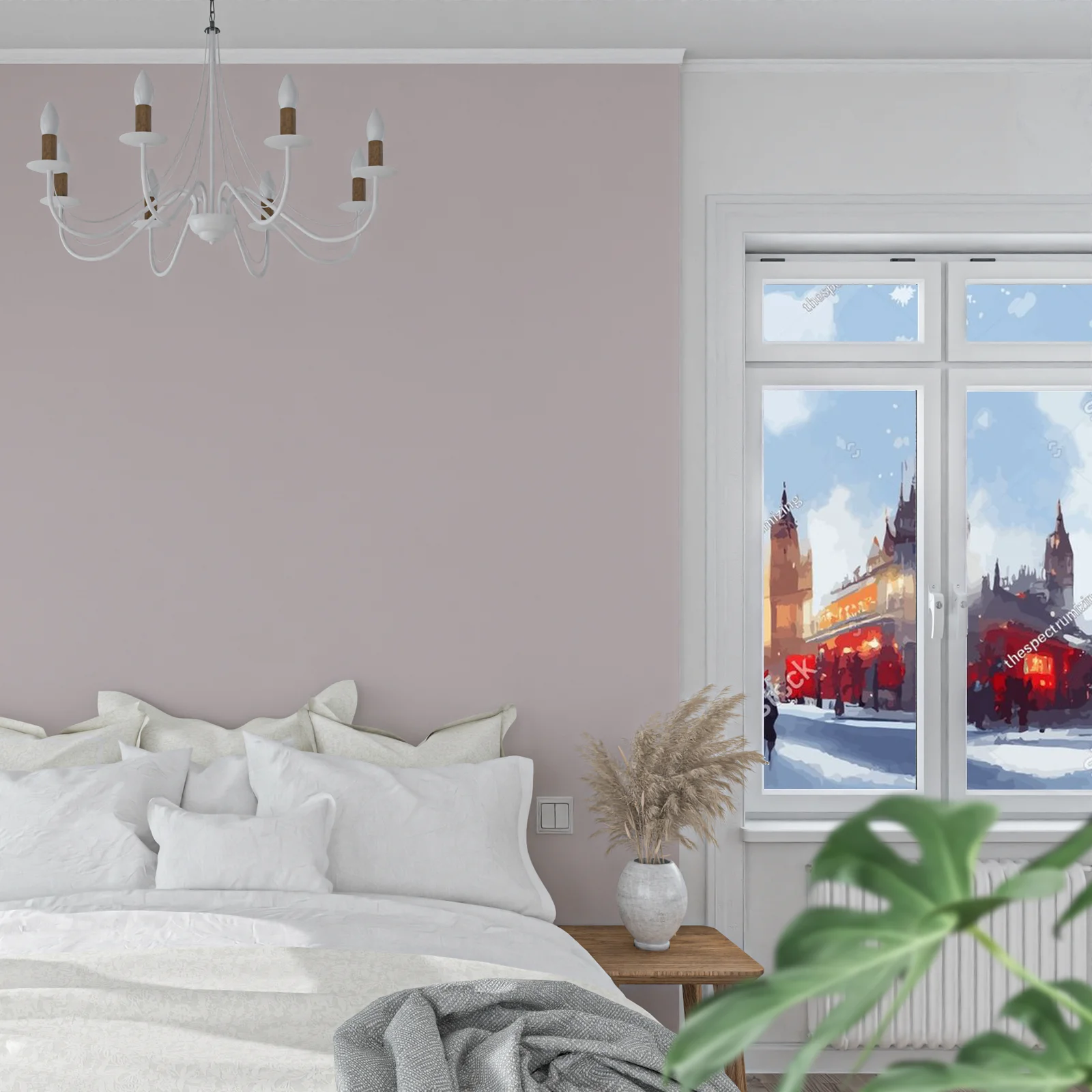Zimowy Amsterdam: Ośnieżony Big Ben w pastelowych barwach