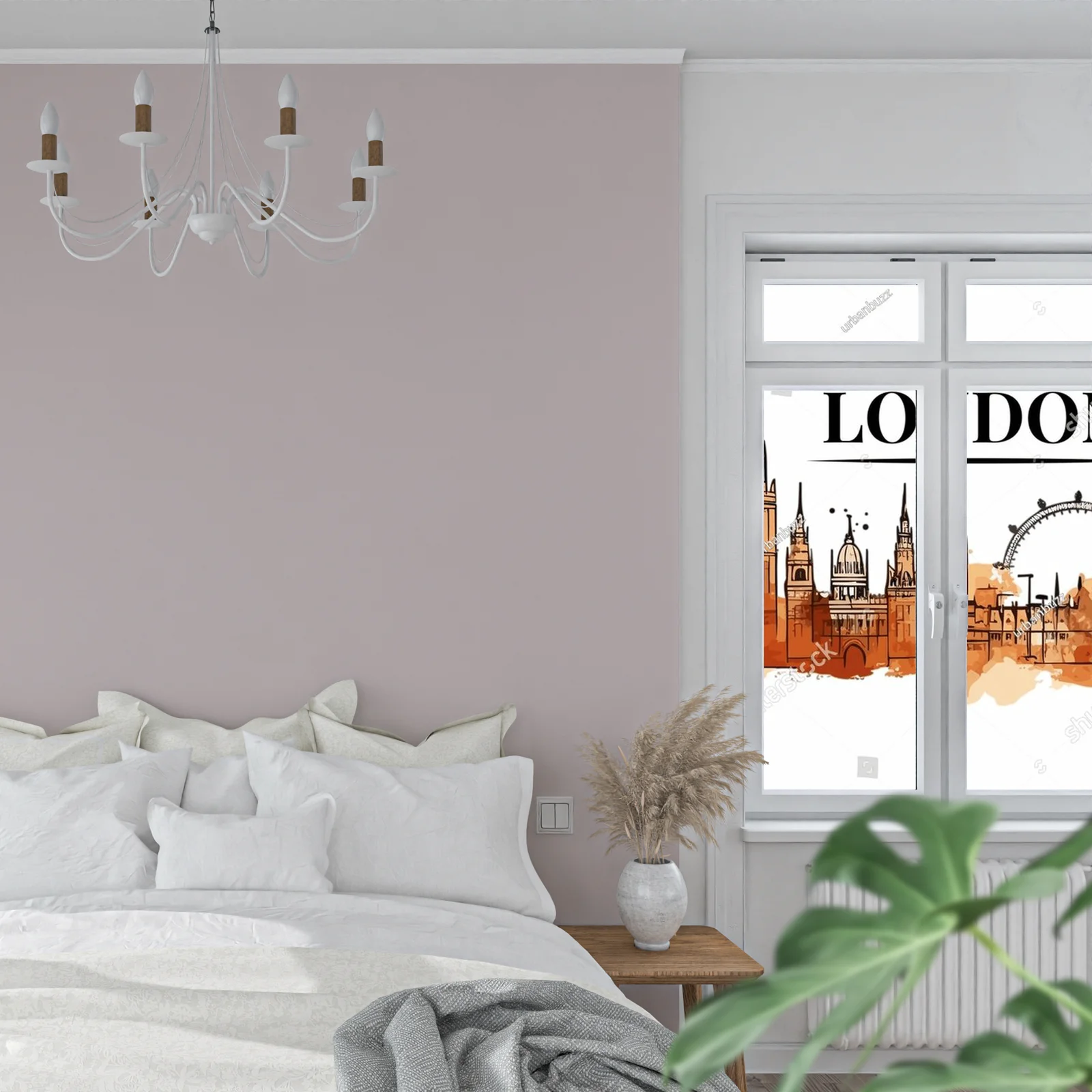 Panoramiczny widok Londynu w akwarelowych barwach