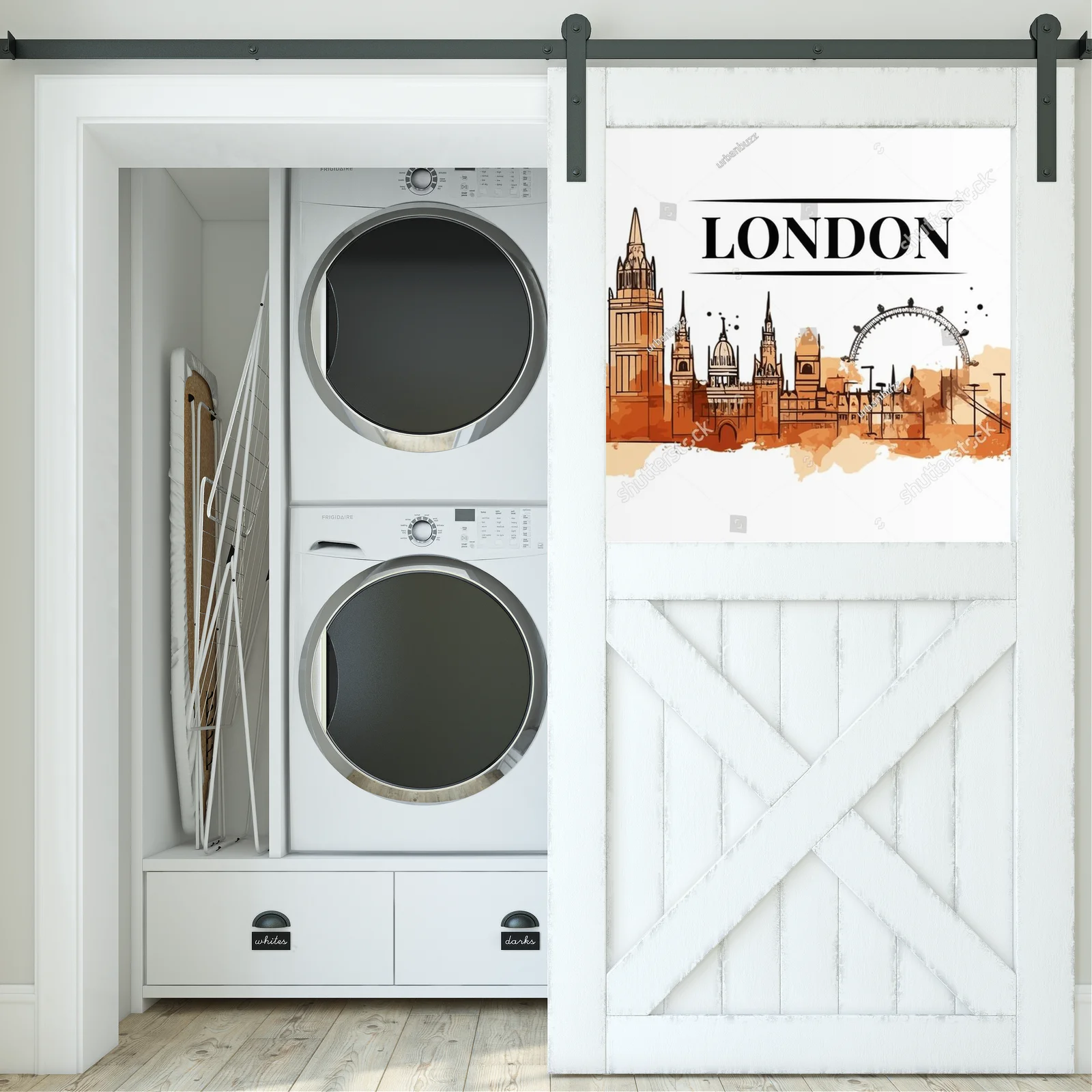 Panoramiczny widok Londynu w akwarelowych barwach