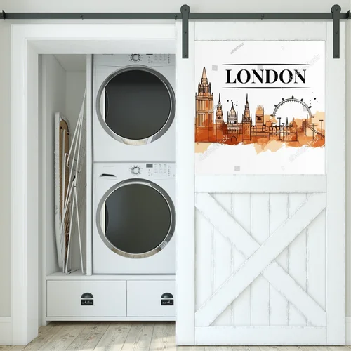 Panoramiczny widok Londynu w akwarelowych barwach