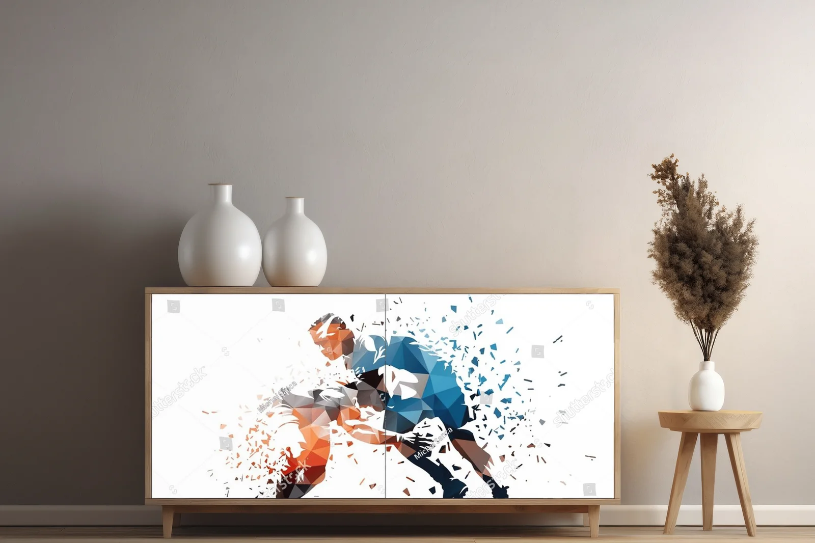 Dynamiczne zderzenie zawodników rugby w bieli