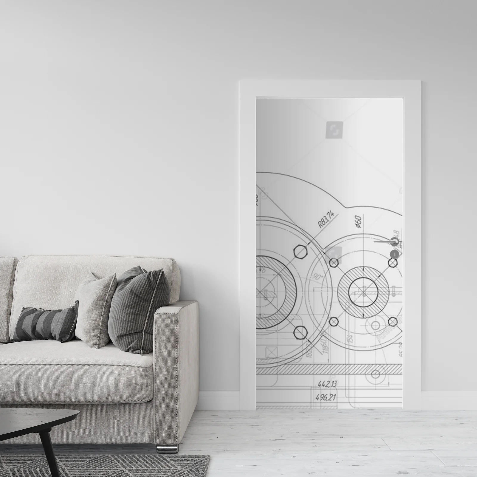 Futurystyczne mechanizmy w eleganckiej bieli