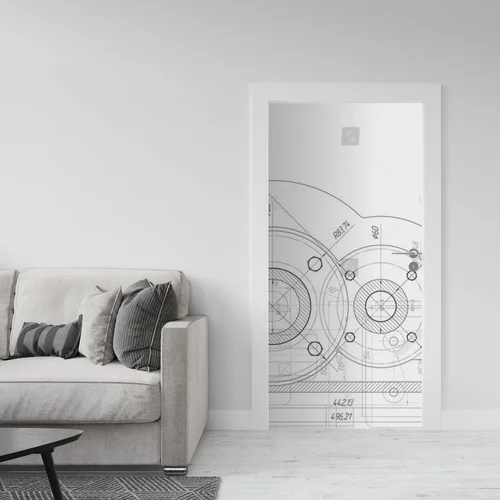 Futurystyczne mechanizmy w eleganckiej bieli