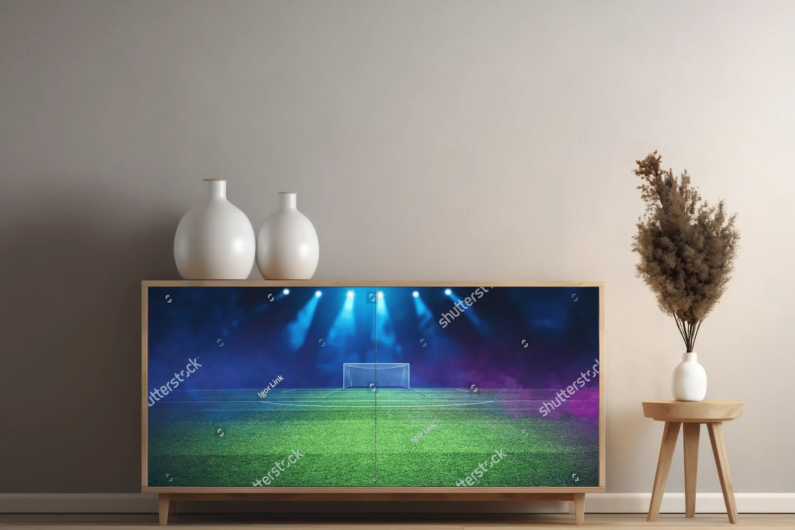 Magiczny stadion w nocnej symfonii barw