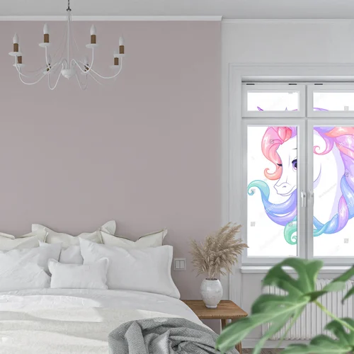 Magiczny jednorożec w pastelowych odcieniach