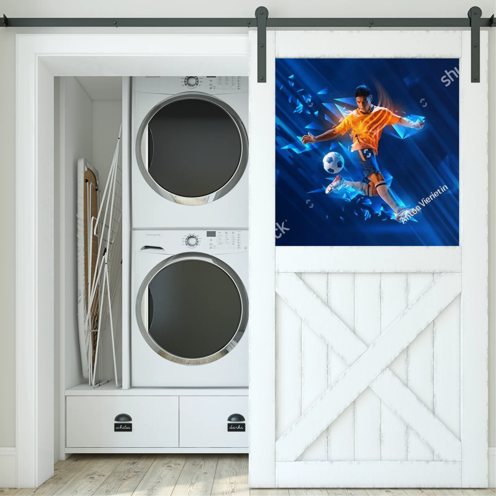 Energia i pasja w neonowej kompozycji sportowej