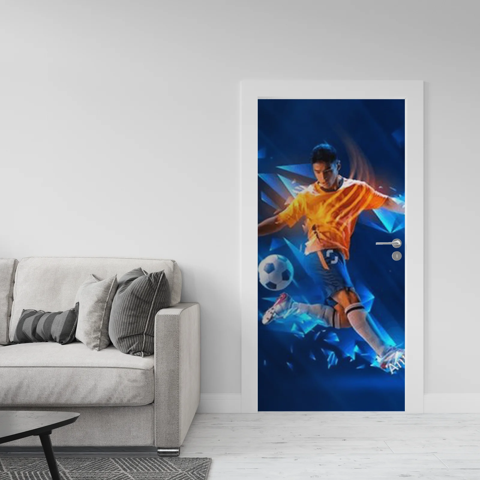 Energia i pasja w neonowej kompozycji sportowej