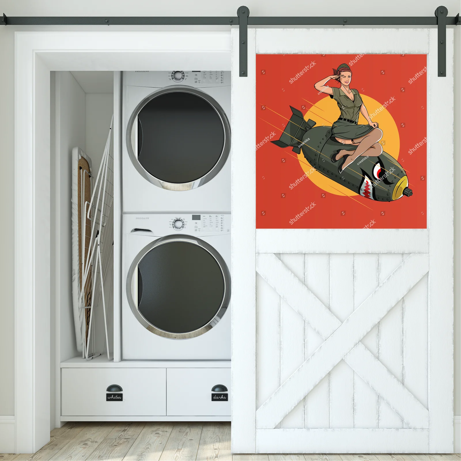 Kobieta wojny: retro styl w krwistych odcieniach