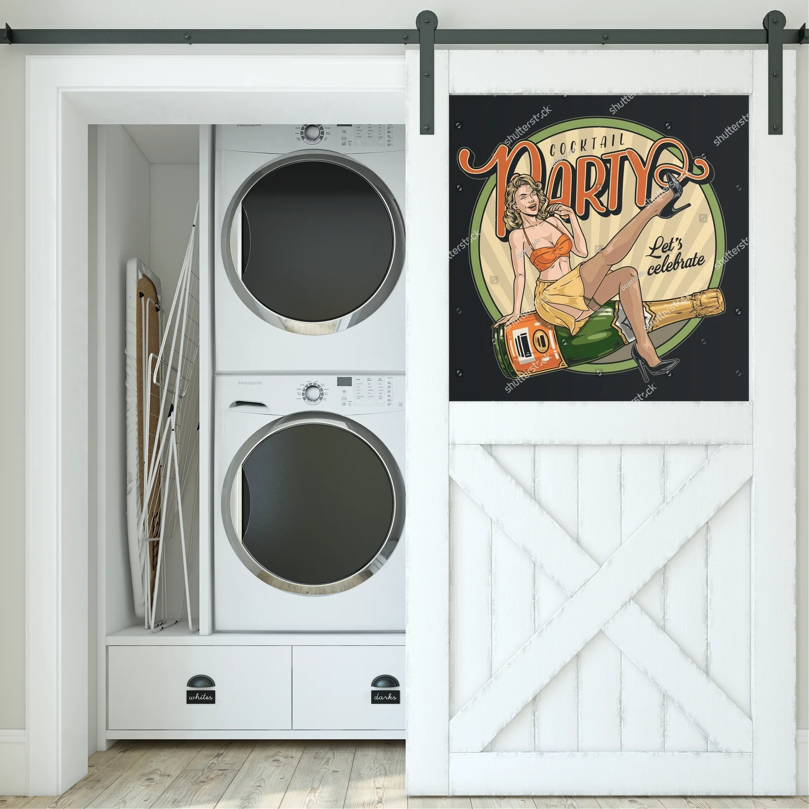 Kolorowy vintage plakat koktajlowy