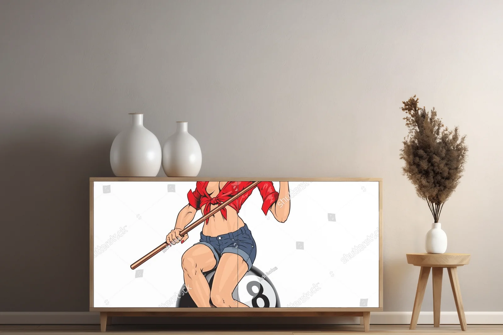 Pin Up Girl w Billiardowej Aranżacji