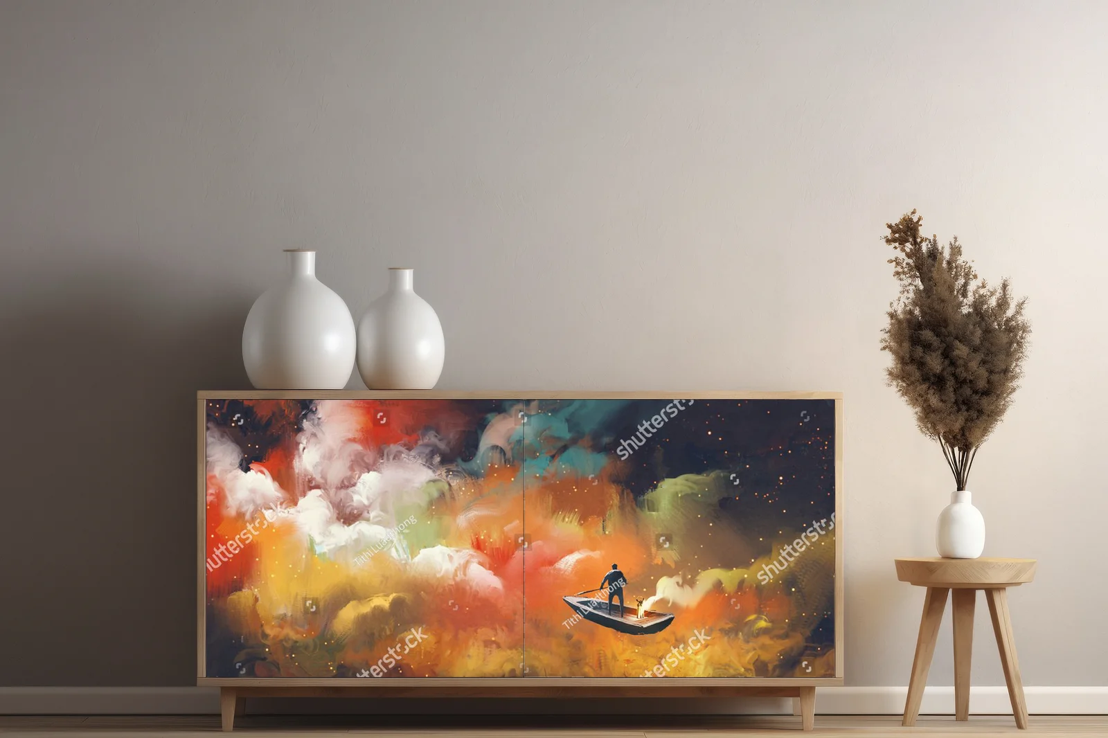Surrealistyczna podróż przez kolorowy kosmos