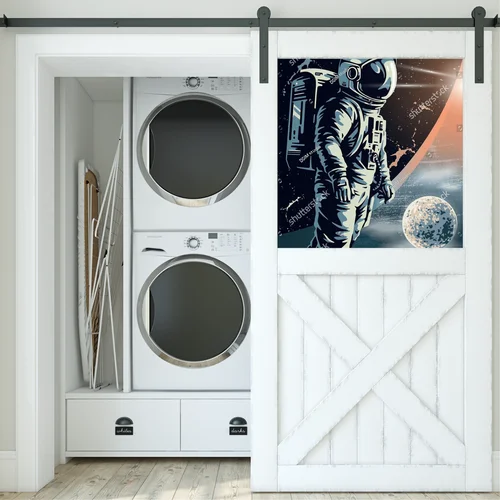 Wielobarwna podróż kosmiczna w retro stylu