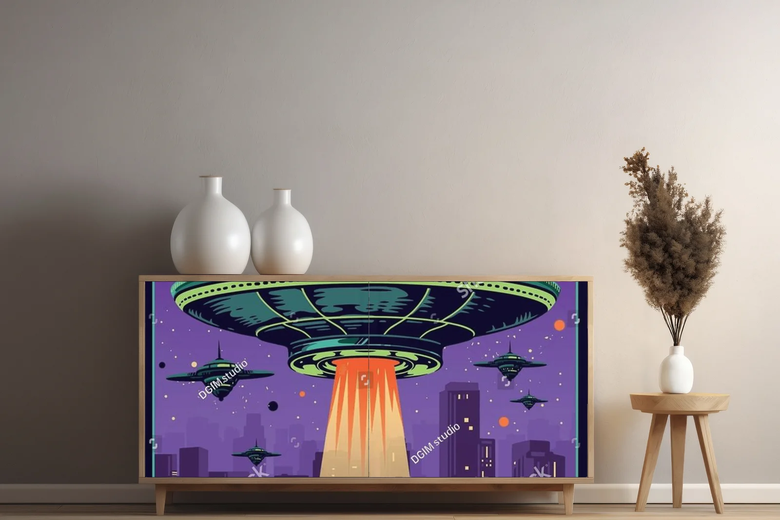 Wciągający retro motyw inwazji kosmitów
