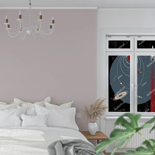 Retro futurystyczna ilustracja w stylu mid-century