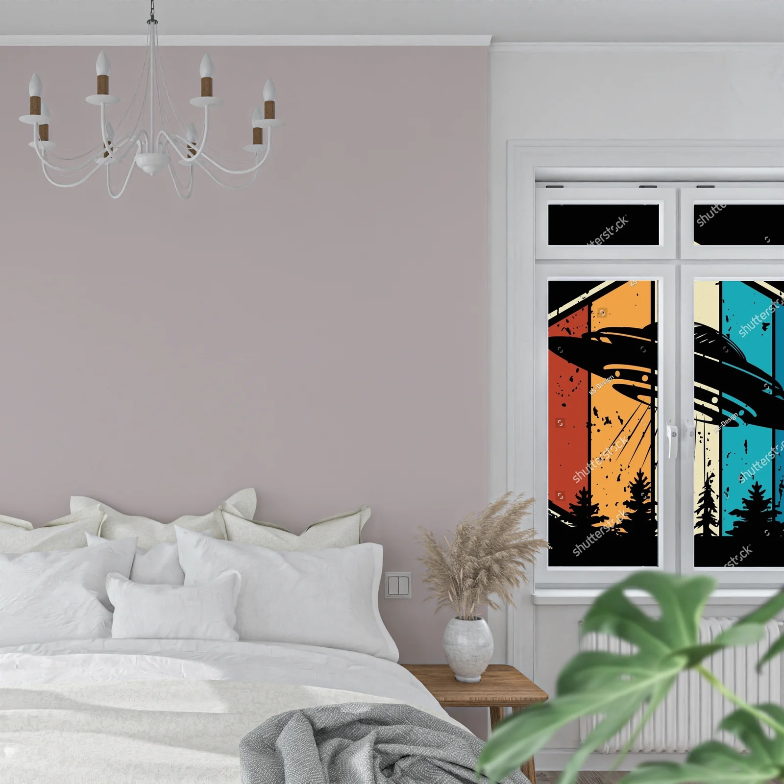 Zabawny projekt UFO w stylu retro