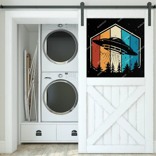 Zabawny projekt UFO w stylu retro