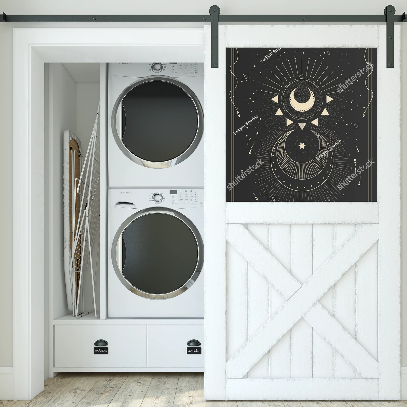 Tajemnicza talia kart tarota w vintage stylu