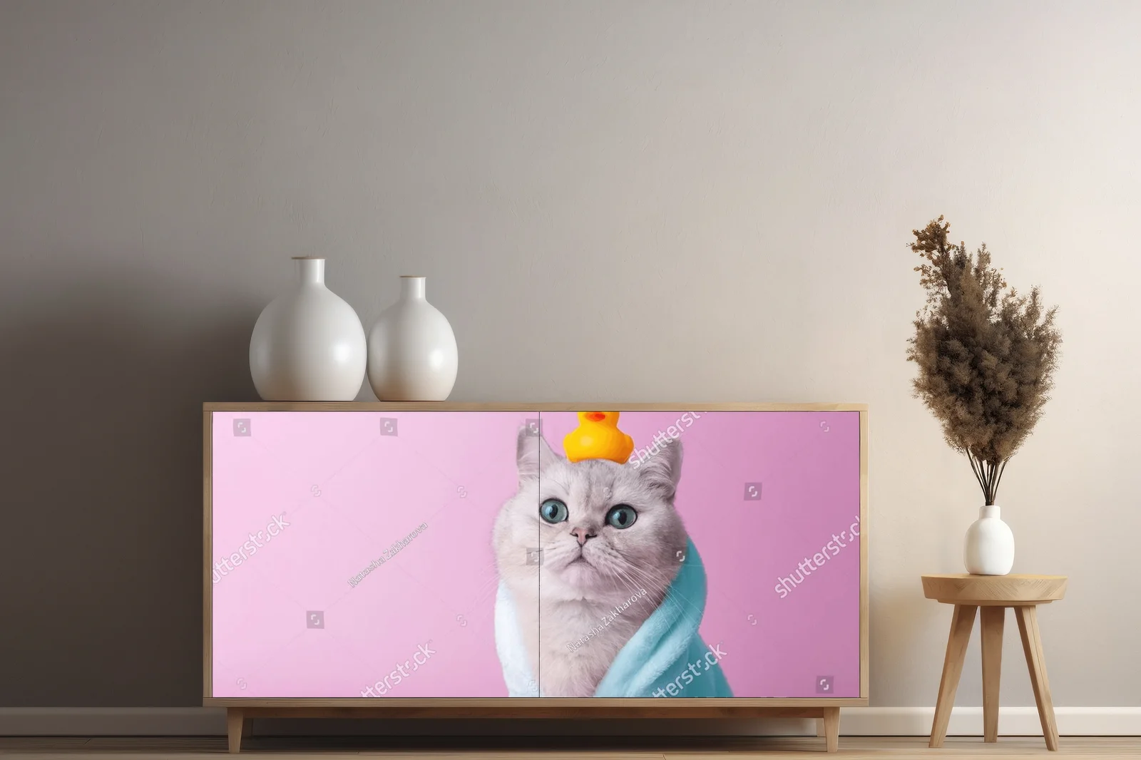 Urocza kocia kąpiel w pastelowych barwach