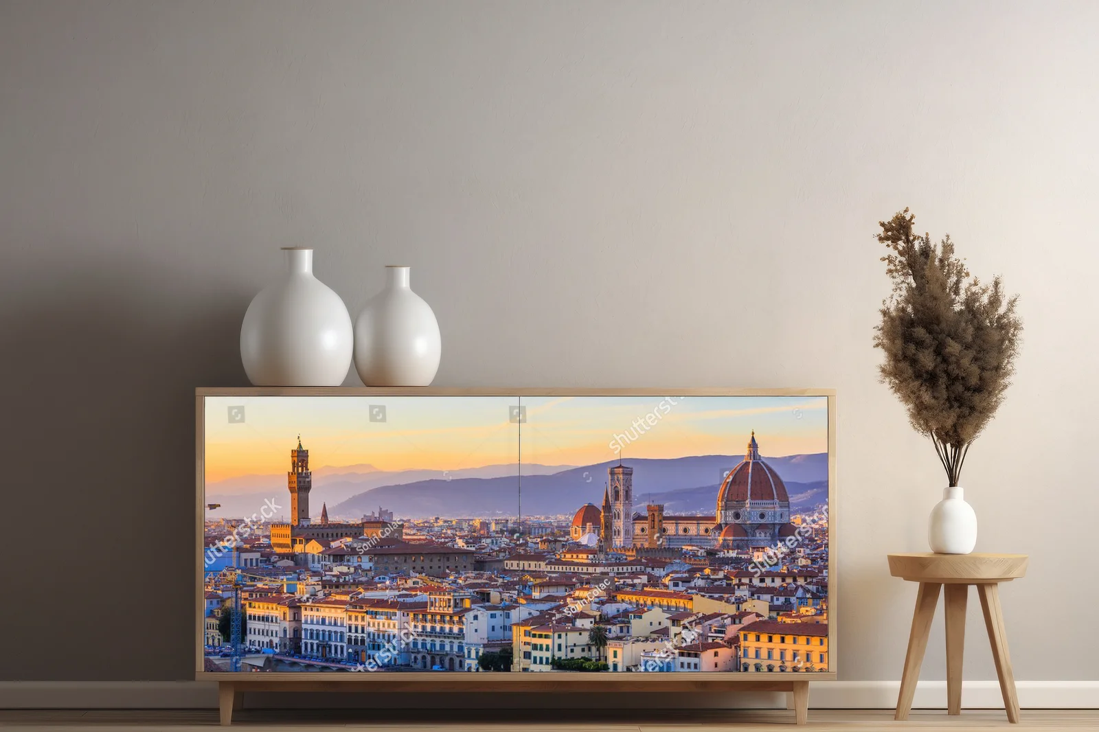 Zachwycająca panorama Florencji po zachodzie słońca