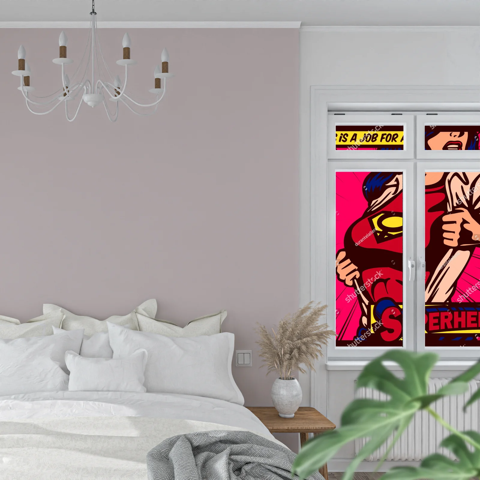 Silna bohaterka w stylu pop art