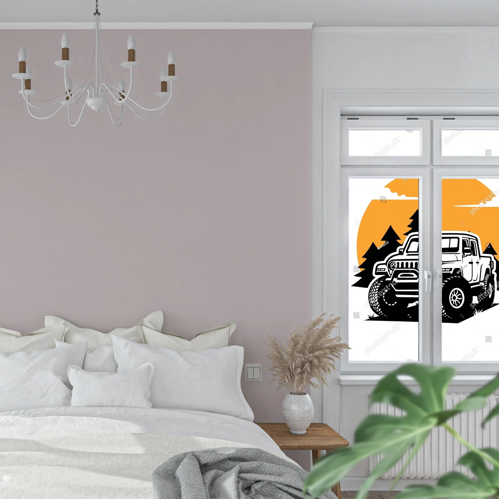 Duch przygody w offroadowej ilustracji SUV