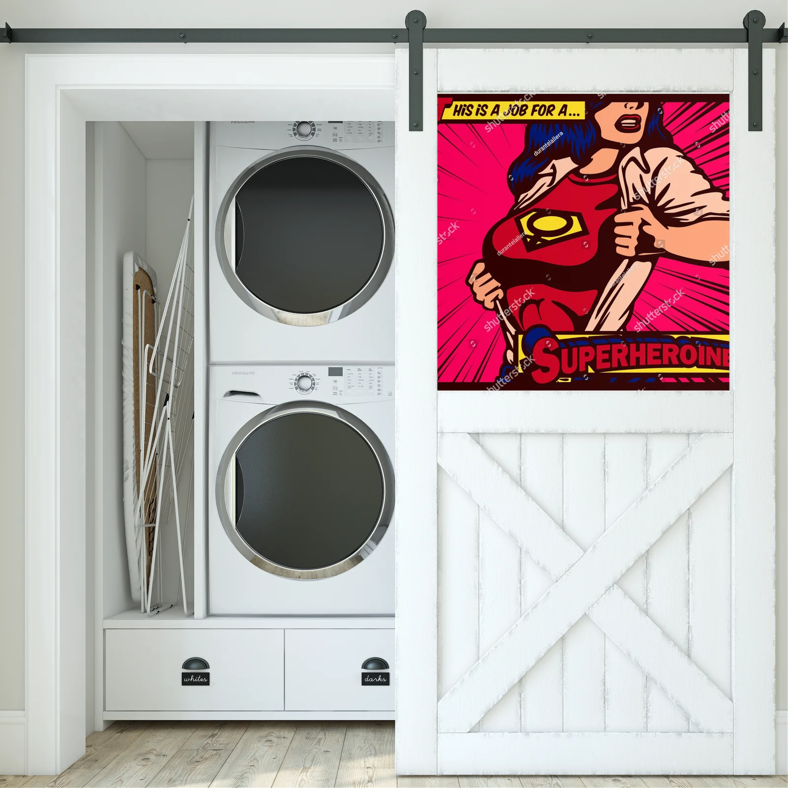 Silna bohaterka w stylu pop art