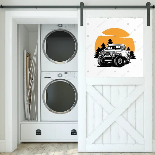 Duch przygody w offroadowej ilustracji SUV
