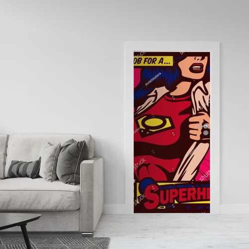Silna bohaterka w stylu pop art