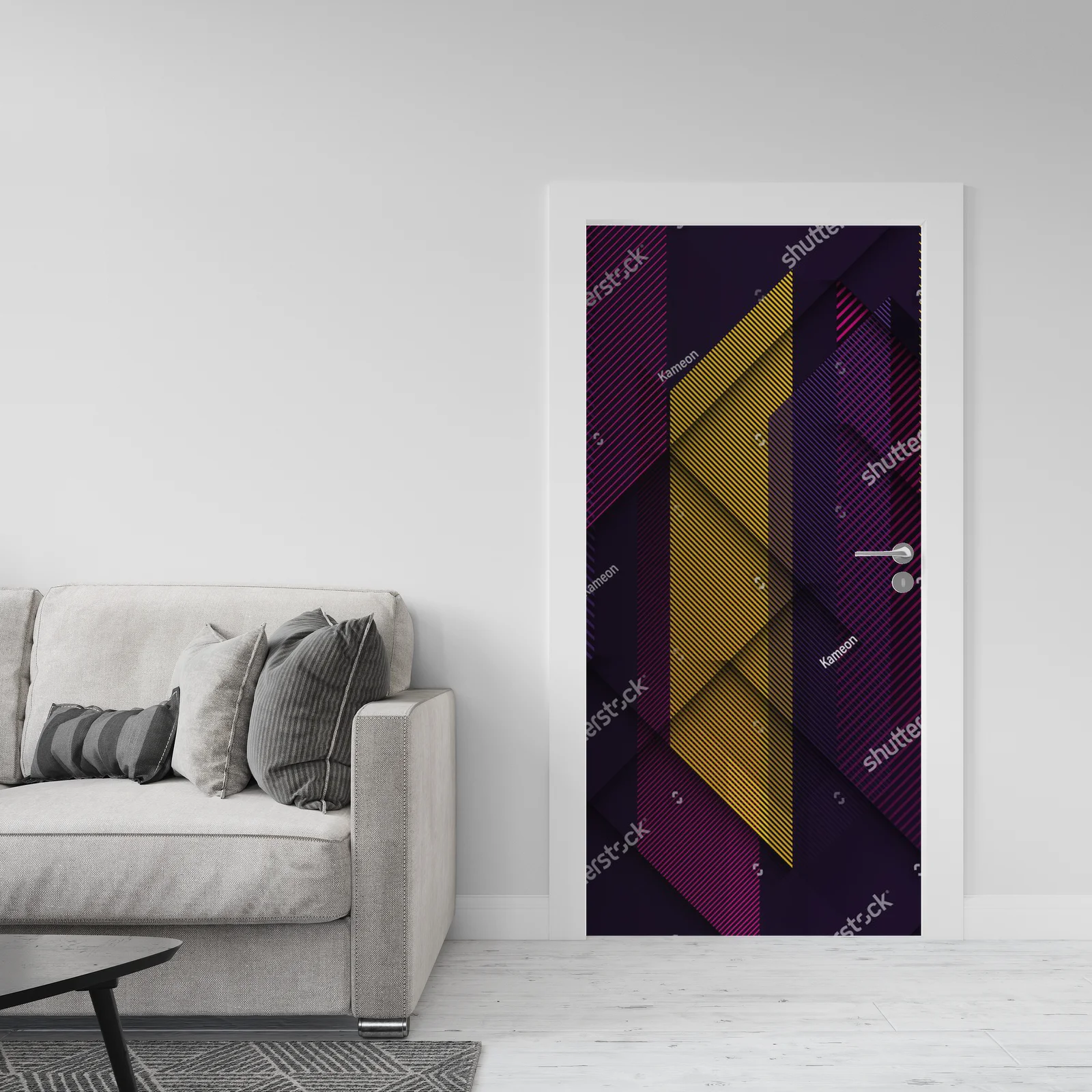 Abstrakcyjna geometria w głębokich odcieniach