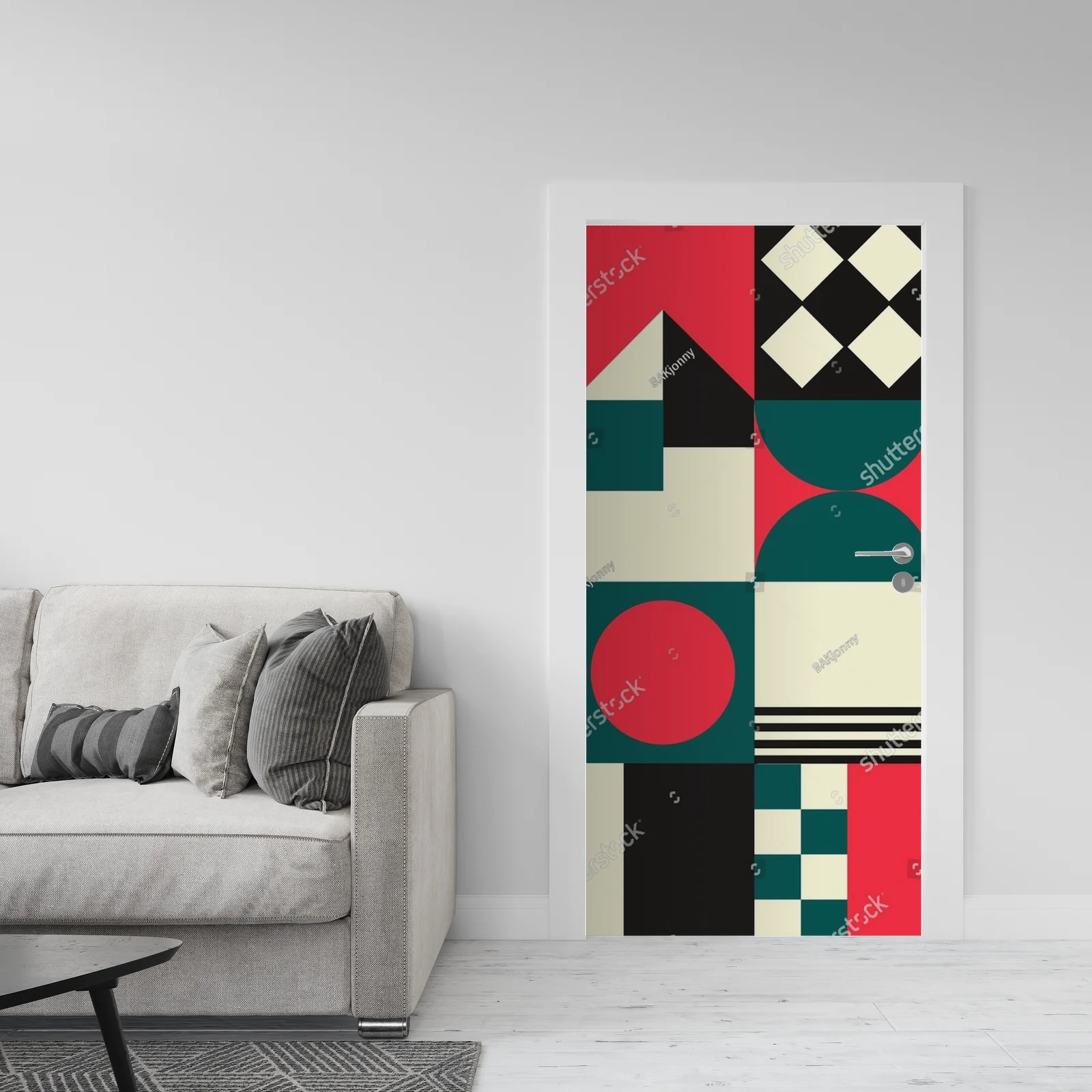 Nowoczesne geometryczne motywy w eleganckich barwach