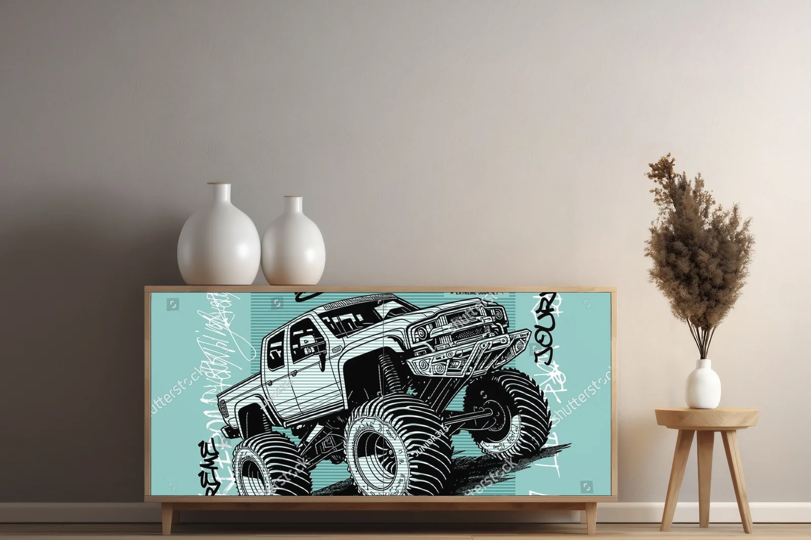 Potężny off-roadowy potwór w nasyconych kolorach