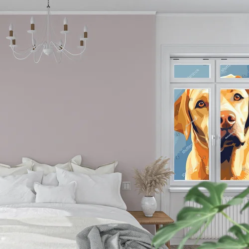 Urokliwy labrador w pastelowych odcieniach