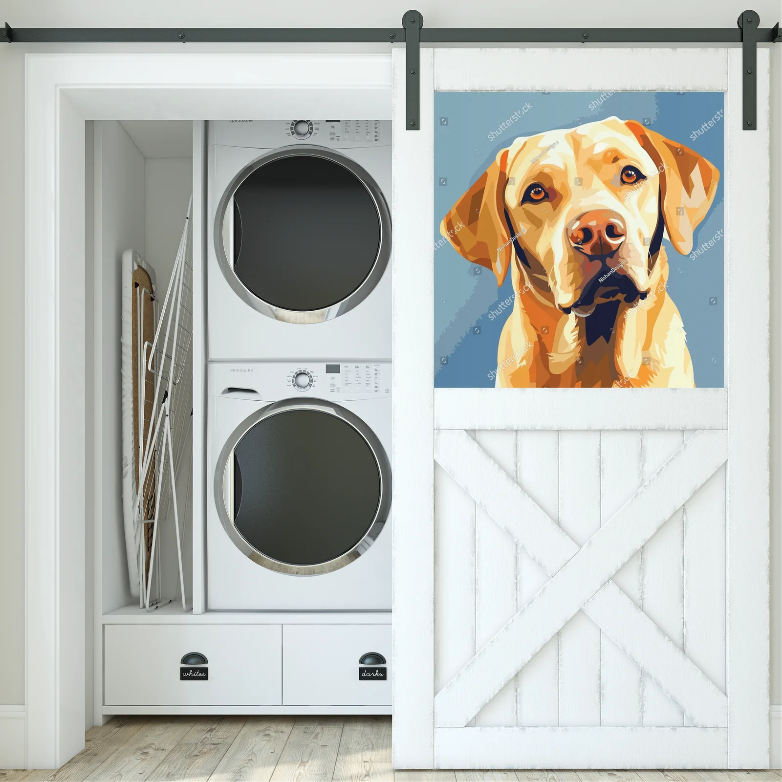 Urokliwy labrador w pastelowych odcieniach
