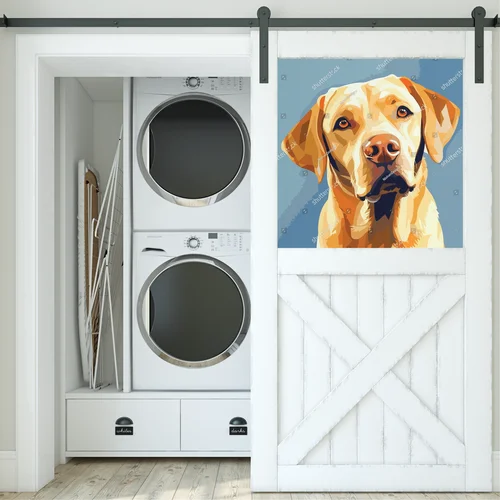 Urokliwy labrador w pastelowych odcieniach
