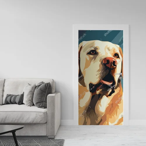 Uroczy labrador w radosnym wydaniu
